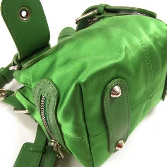 Chloe Satin Leather Chain Bag Green 5 of 10