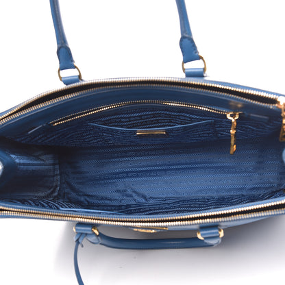 Prada Saffiano Large Galleria Double Zip Tote Cobalto 5 of 11