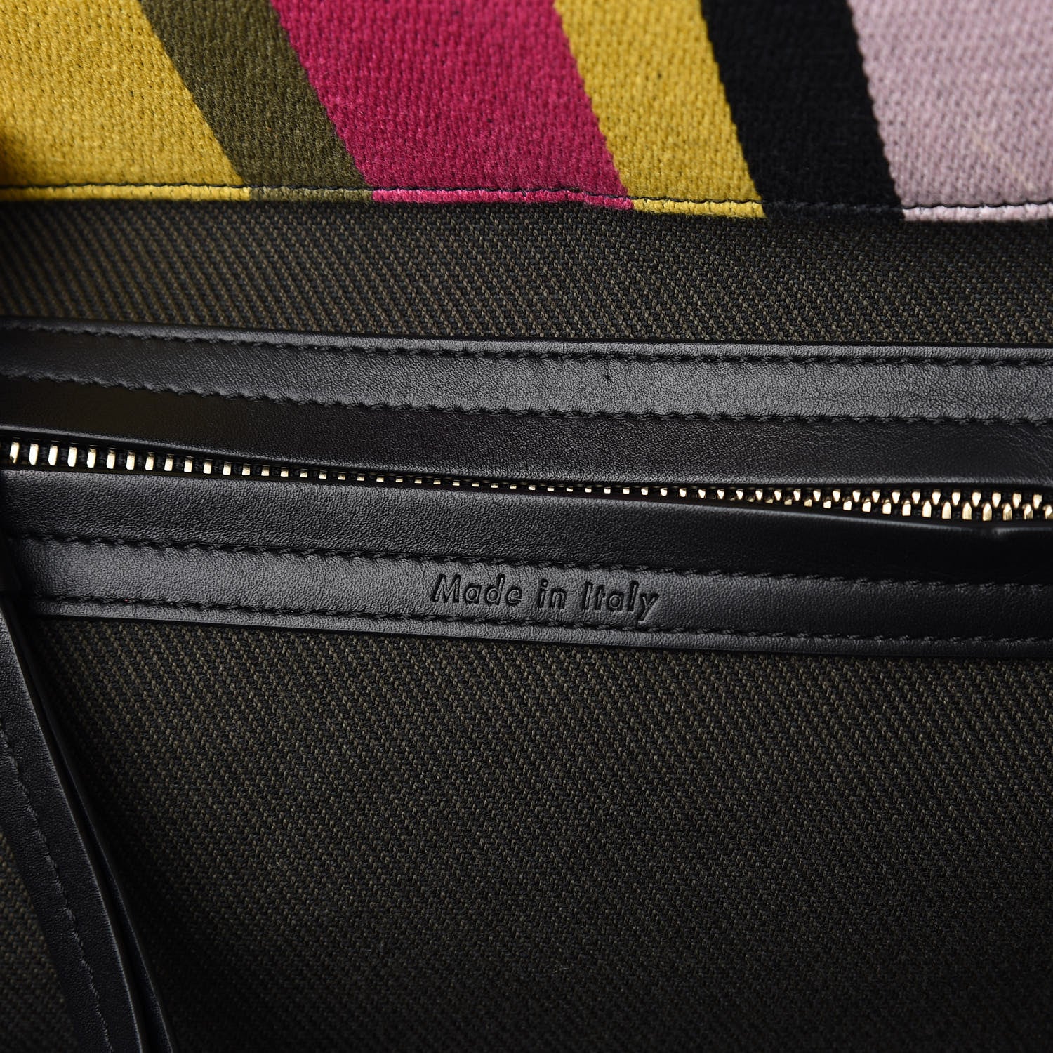 Celine Canvas Striped Medium Phantom Luggage Multicolor 8 of 12