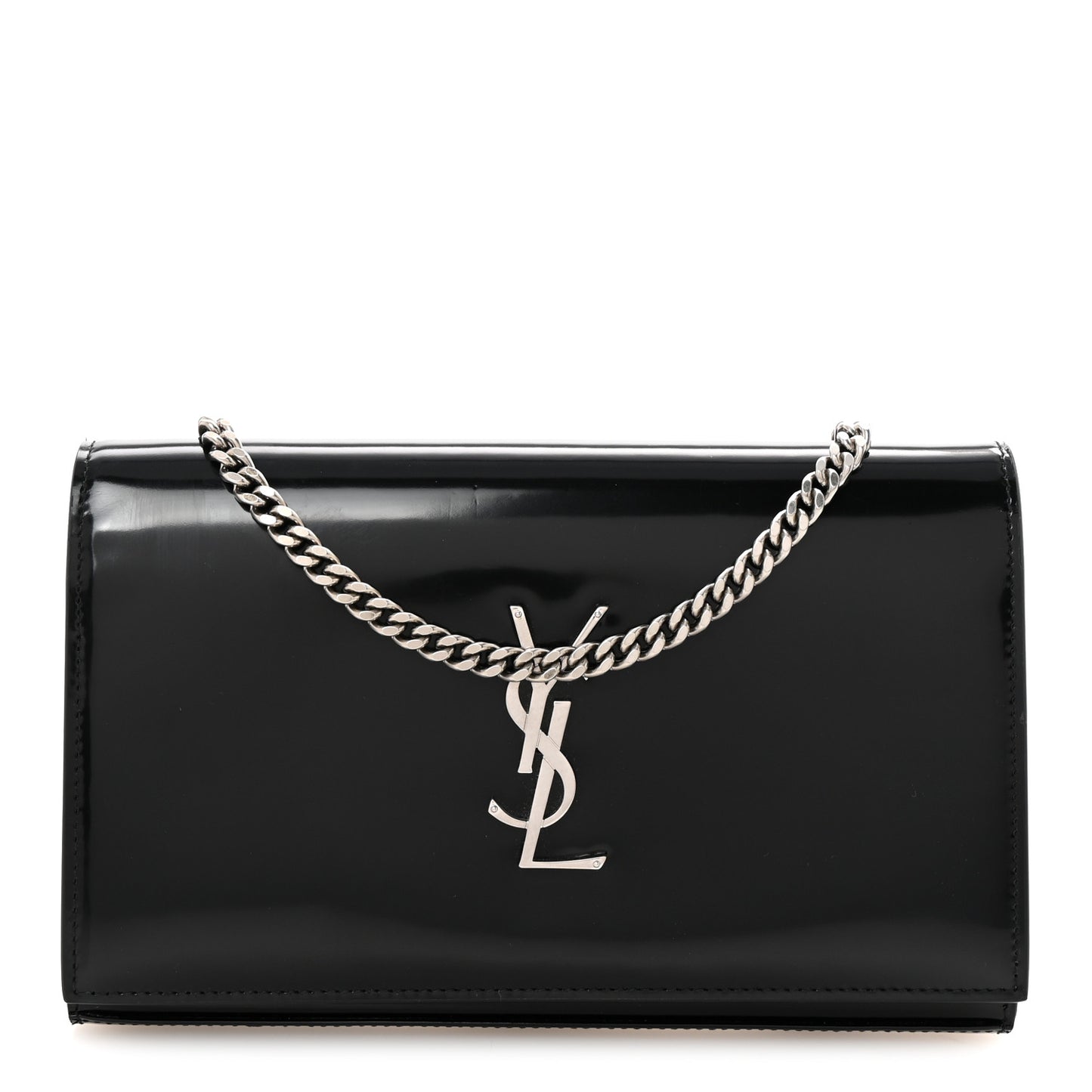Glazed Calfskin Cassandre Wallet On Chain WOC Black