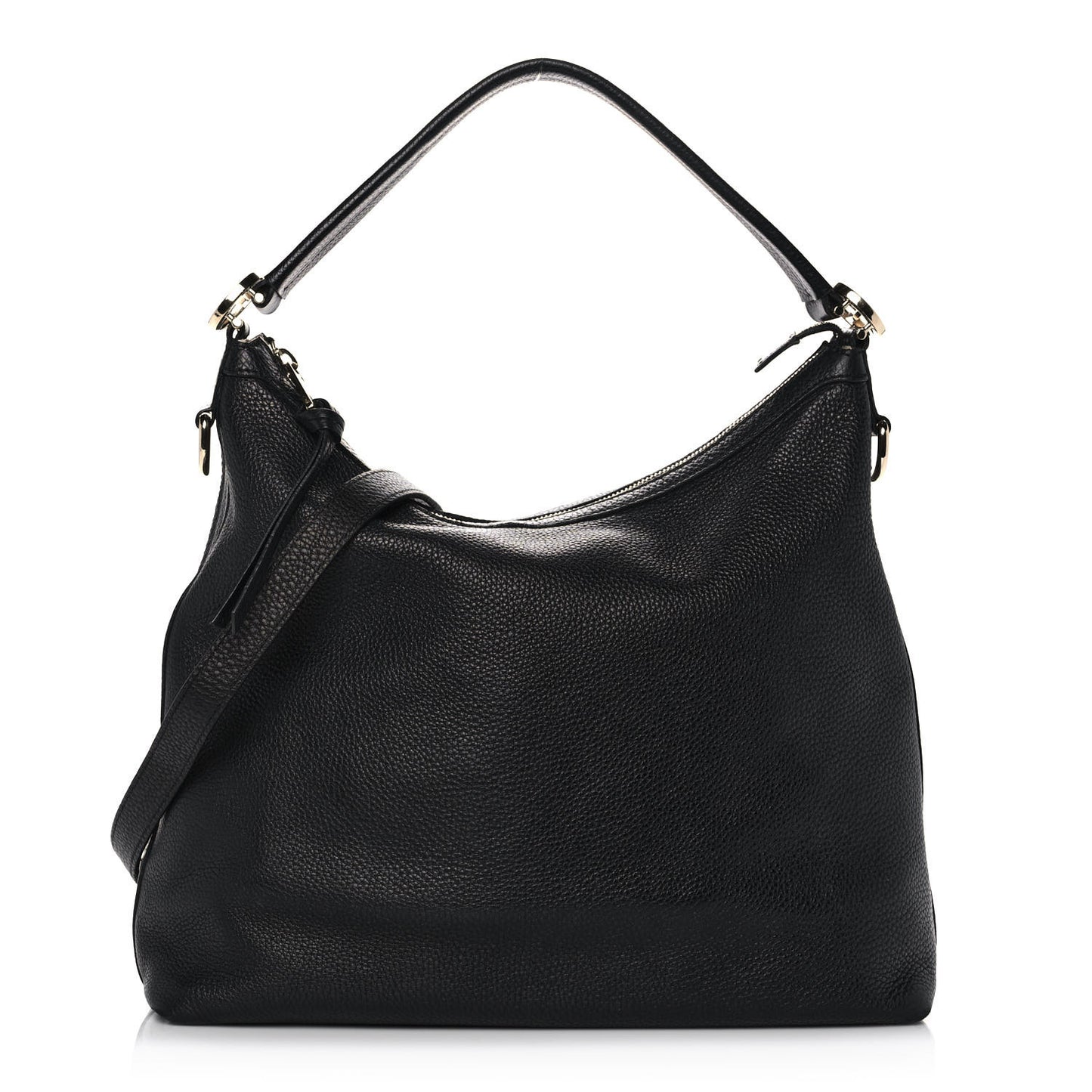 Pebbled Calfskin Small Miss GG Hobo Black