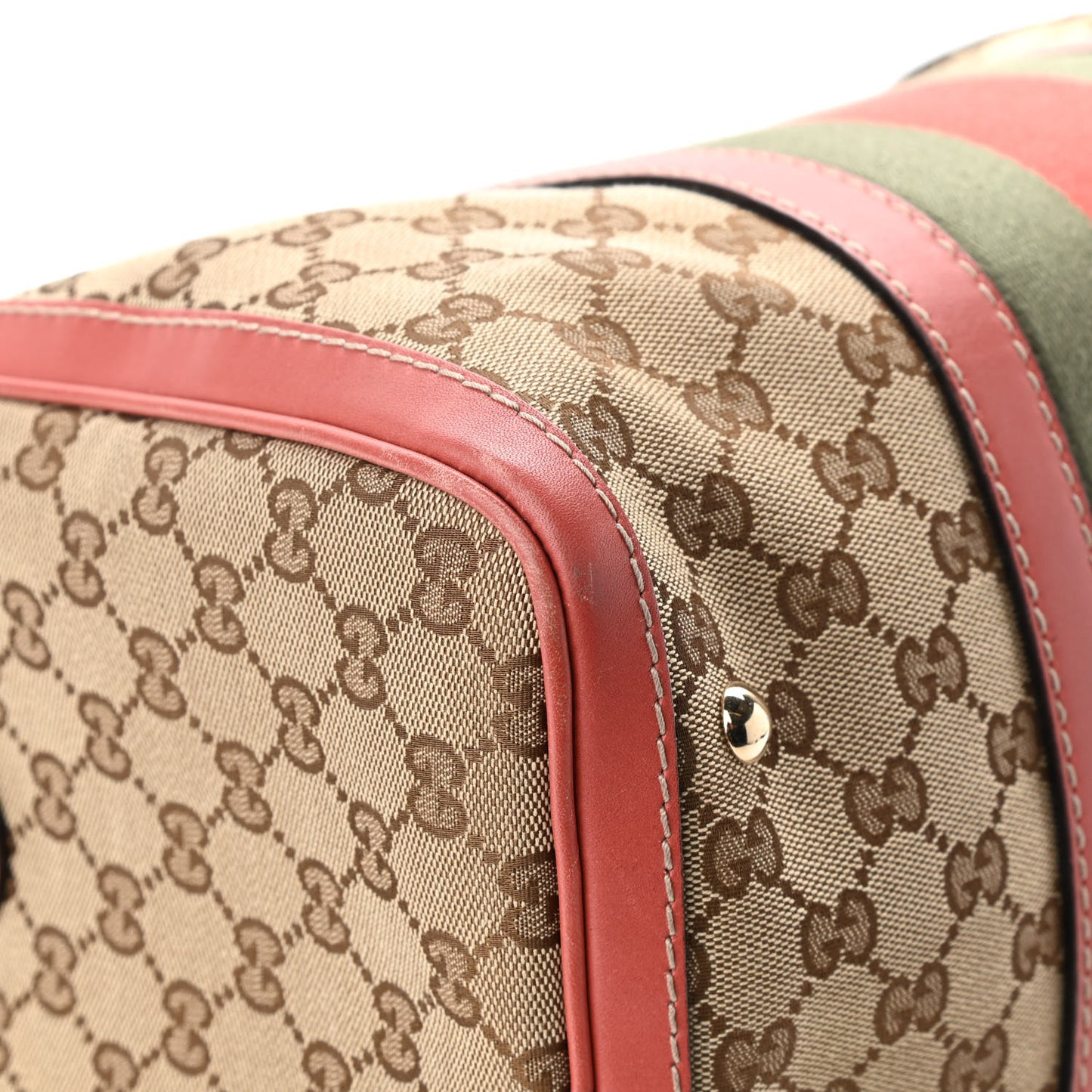 Monogram Vintage Web Medium Boston Pink