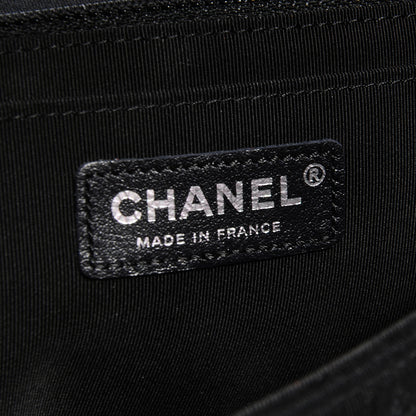 Chanel Jersey Embroidered Large Flap Black 6 of 8