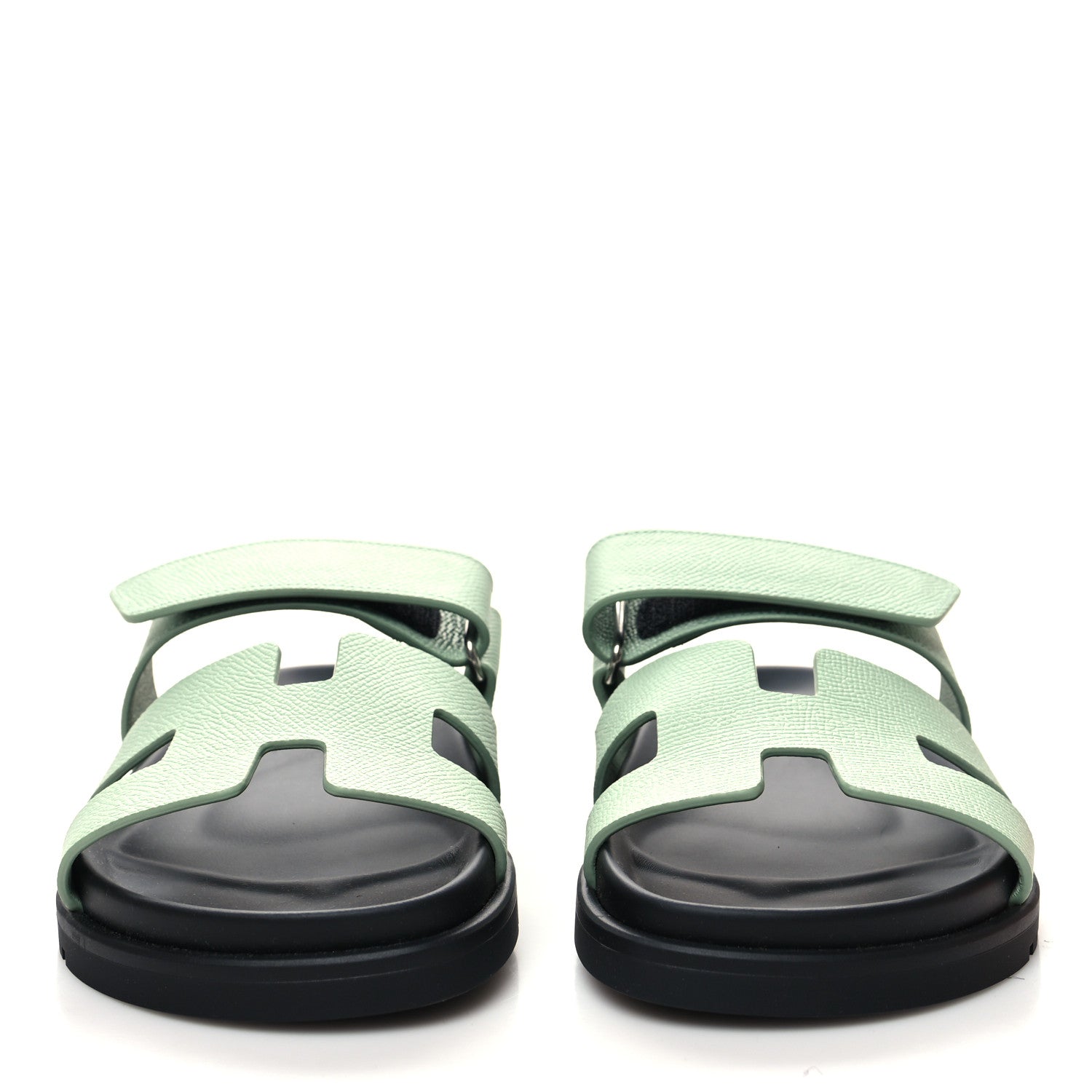 Hermes Epsom Womens Chypre Sandals 35.5 Vert Jade 2 of 9