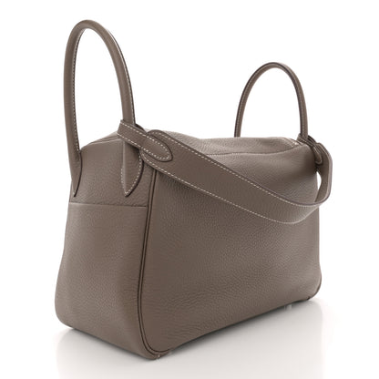 Hermes Taurillon Clemence Lindy 30 Etoupe 3 of 10