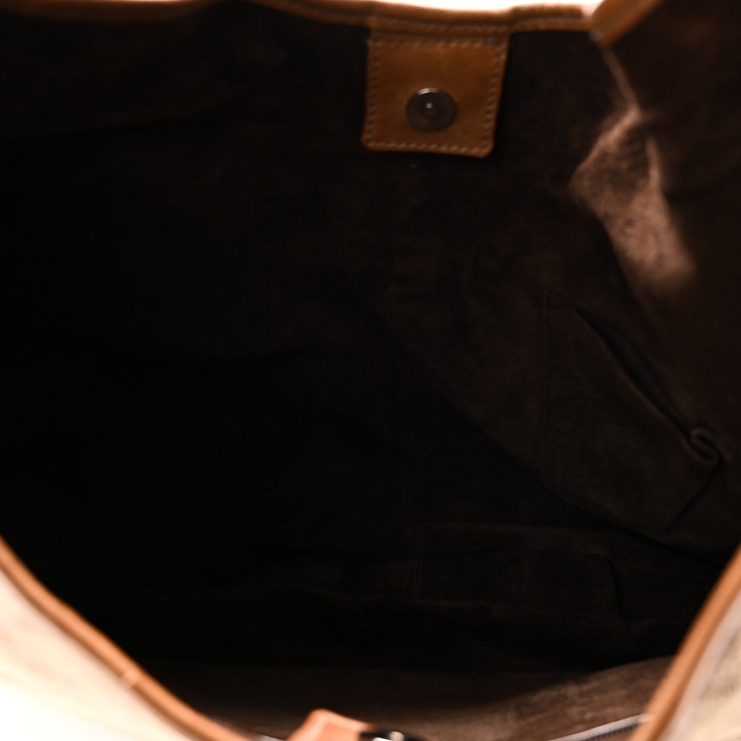 Suede Buffalo Horn Mombasa Hobo Beige
