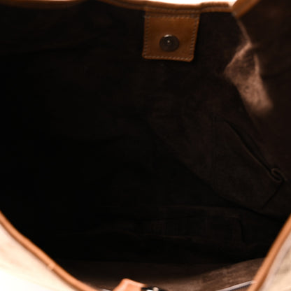 Saint Laurent Suede Buffalo Horn Mombasa Hobo Beige 5 of 10