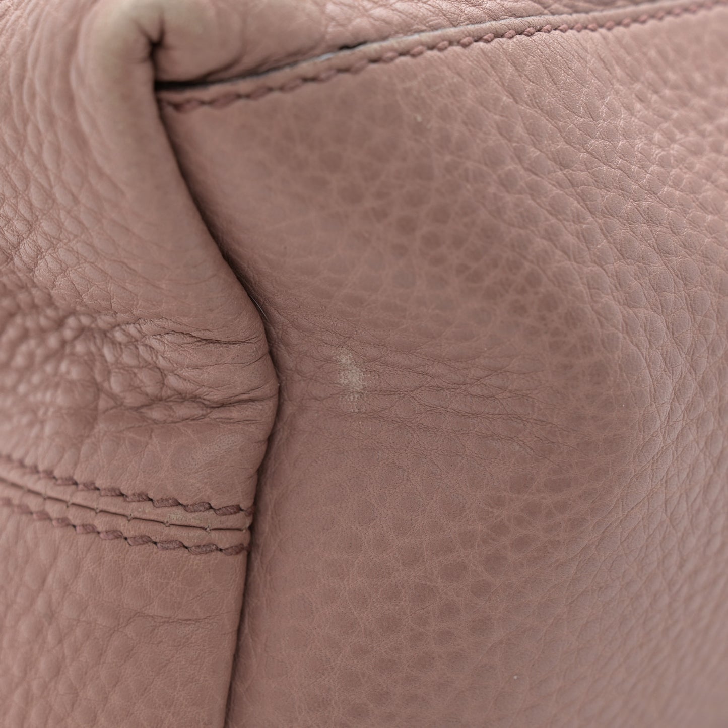 Pebbled Calfskin Medium Soho Chain Shoulder Bag Antique Rose