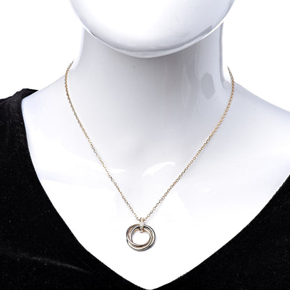 Cartier 18K Pink White Yellow Gold Diamond Trinity Pendant Necklace 2 of 6