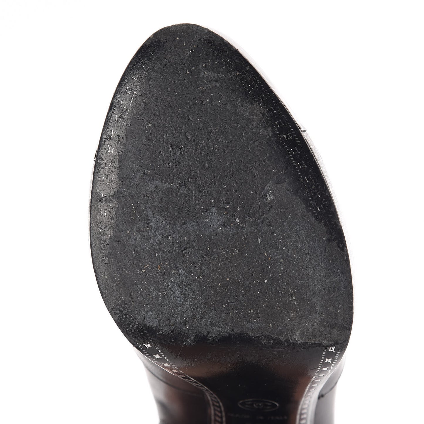 Goatskin Cap Toe Short Ankle Boots 38.5 Black