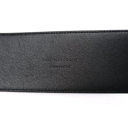 Saint Laurent Calfskin Crystal Monogram Belt 70 28 Black 3 of 6