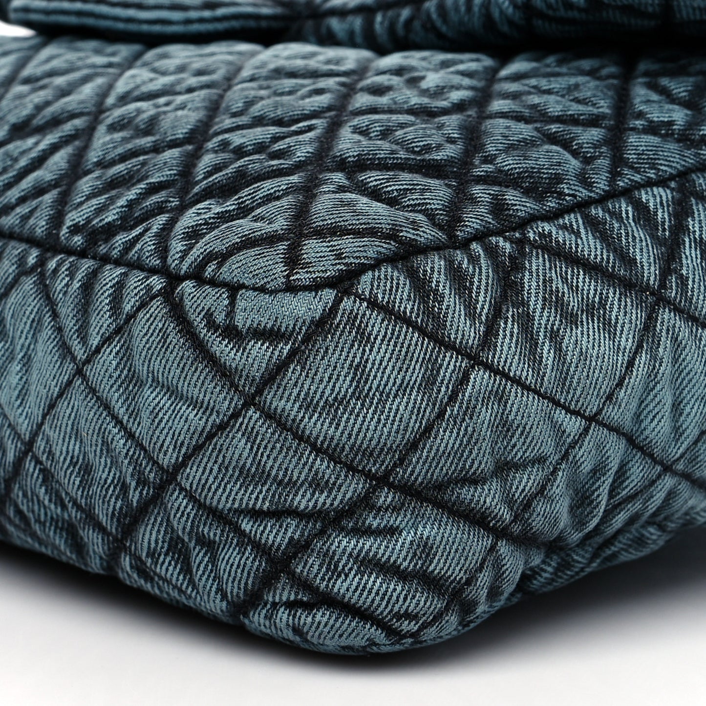 Denim Quilted Denimpression Flap Blue Black