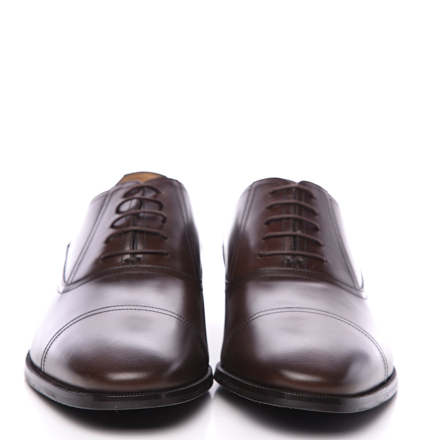 Calfskin Mens Captoe Oxford Loafers 10.5 Brown