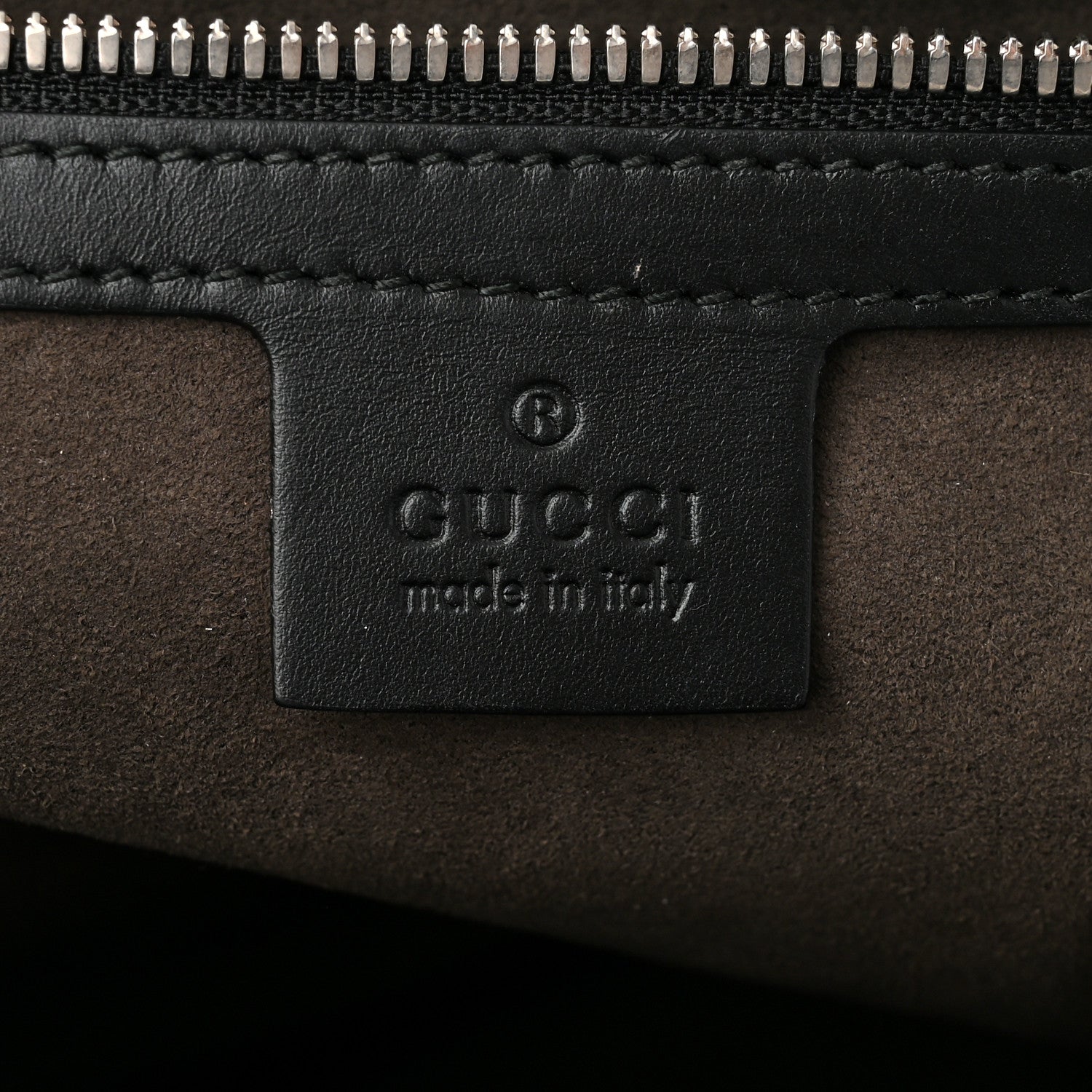Gucci Guccissima Signature Medium Double Buckle Flap Messenger Bag Black 6 of 11