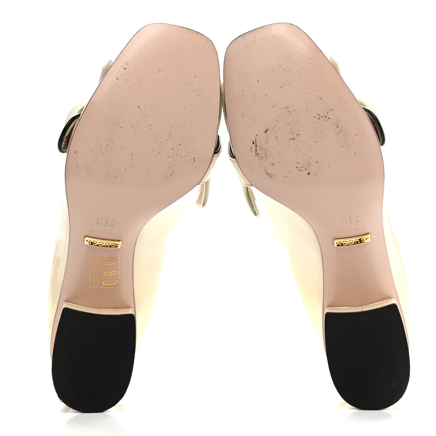 Gucci Vernice GG Marmont Fringe 50mm Loafer Pumps 35.5 Mystic White 5 of 8