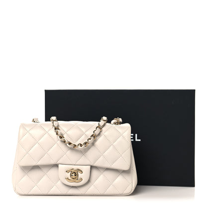 Chanel Lambskin Quilted Mini Rectangular Flap White 12 of 12