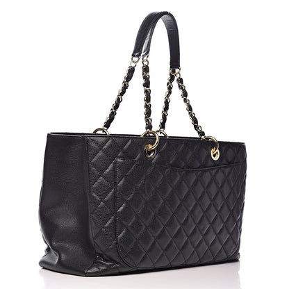 Chanel Caviar Quilted XL Grand Shopping Tote GST Black 3 of 12
