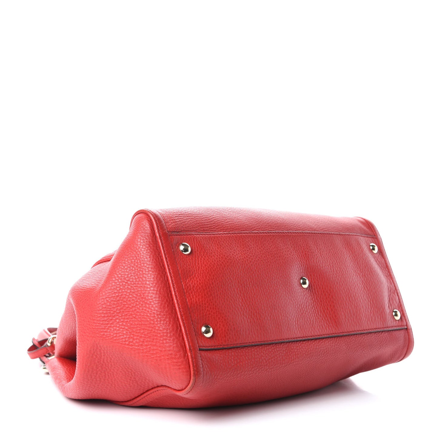 Pebbled Calfskin Medium Soho Shoulder Bag Red