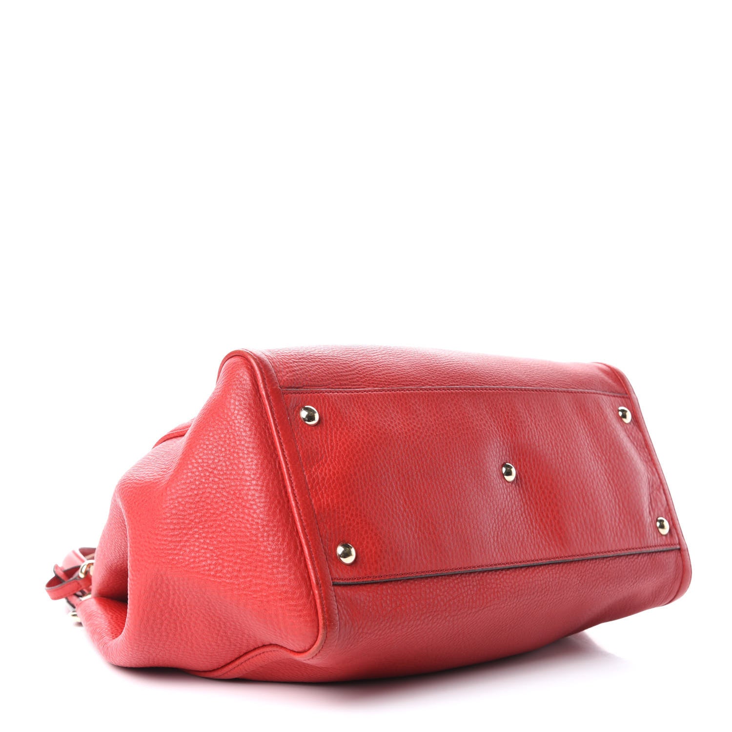 Gucci Pebbled Calfskin Medium Soho Shoulder Bag Red 4 of 12