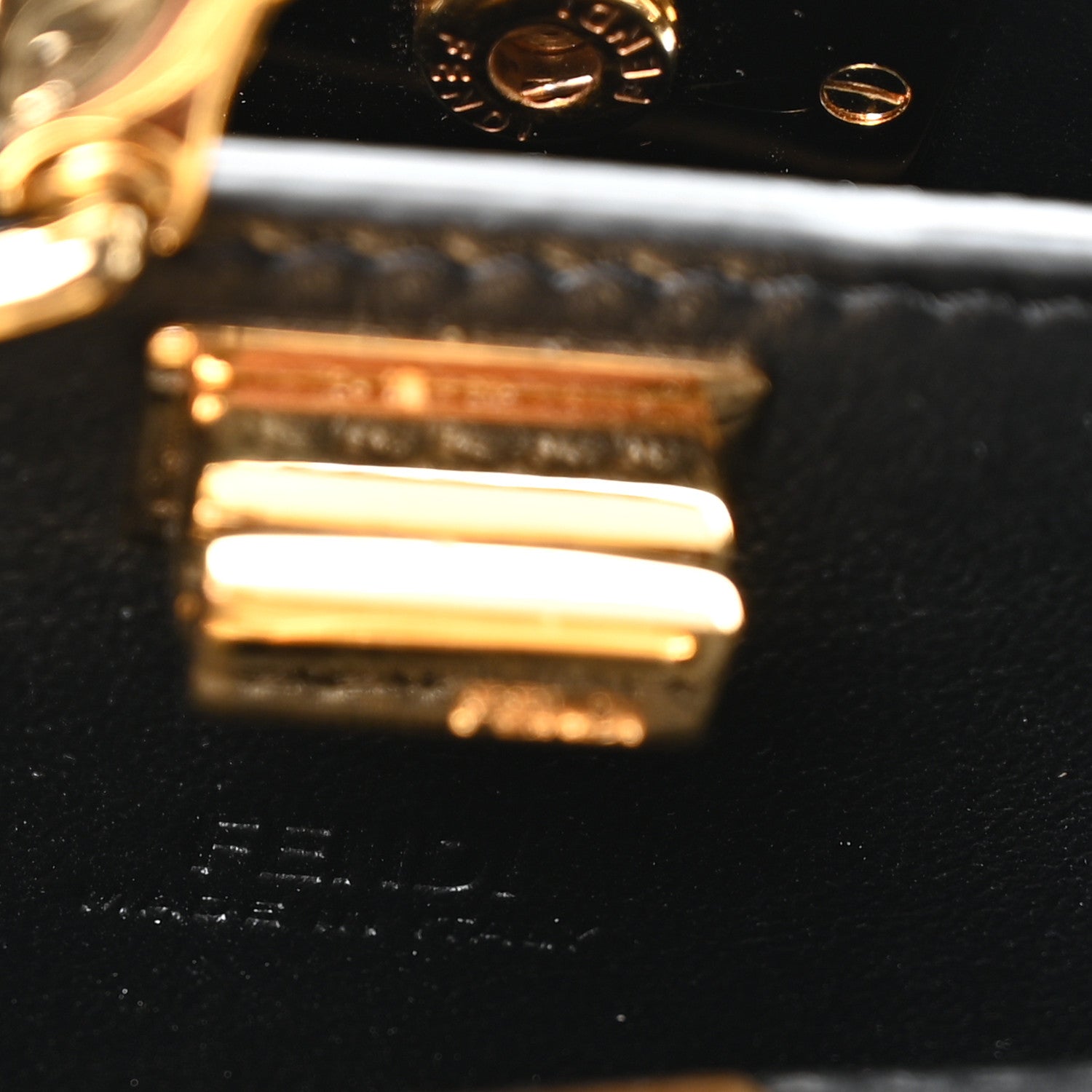 Fendi Shiny Nappa Nano Peekaboo Maxi Handle Satchel Black 6 of 11