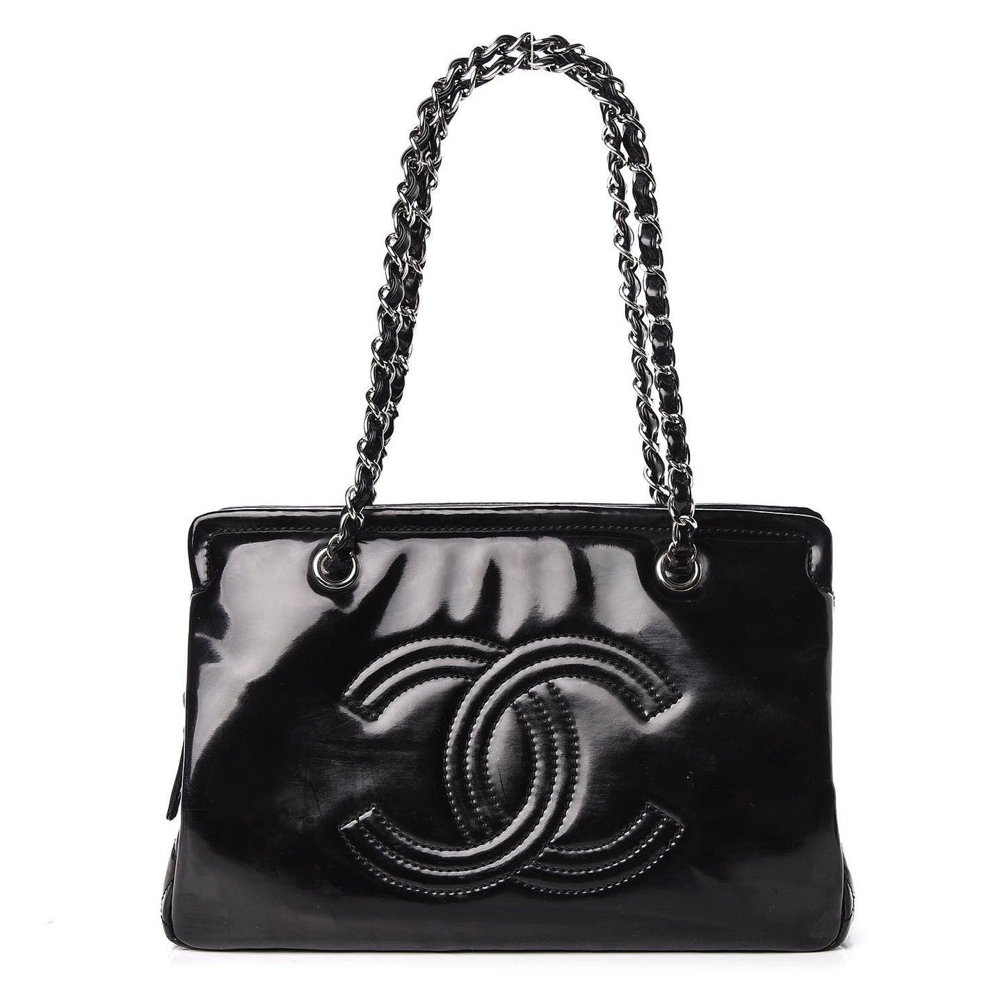 Vinyl Lipstick Ligne Tote Black