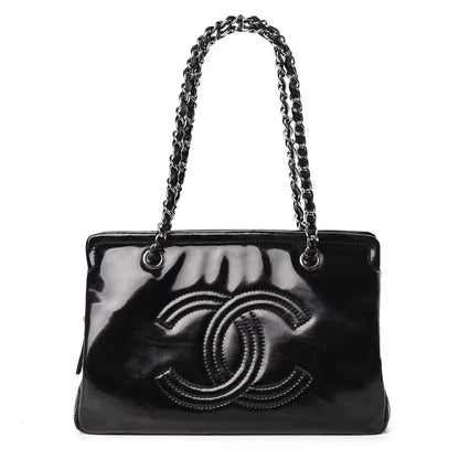 Chanel Vinyl Lipstick Ligne Tote Black 1 of 20