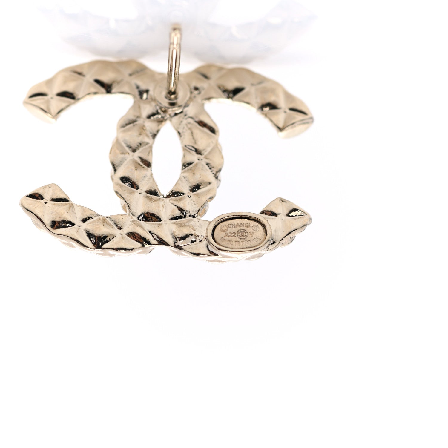 Chanel Crystal CC Earrings Gold 3 of 5