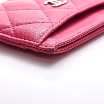 Chanel Lambskin Quilted Card Holder Fuchsia 10 of 12