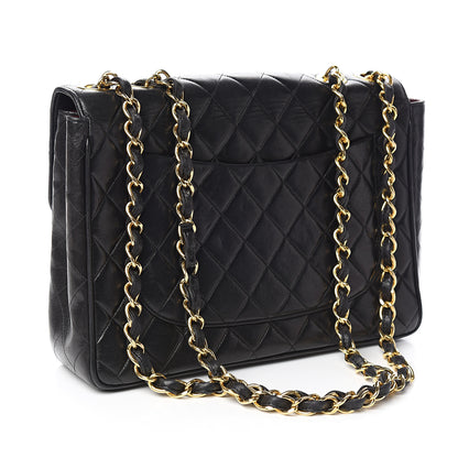 Chanel Lambskin Quilted Jumbo Single Flap Black 2 of 15