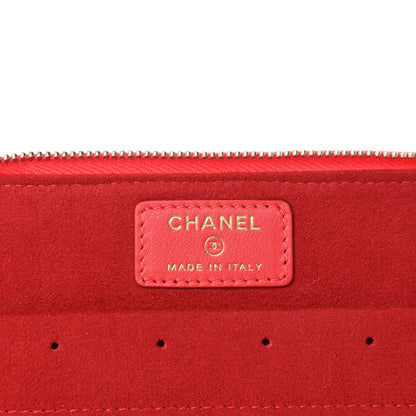 Chanel Caviar Quilted Top Handle Jewelry Case Red 8 of 12