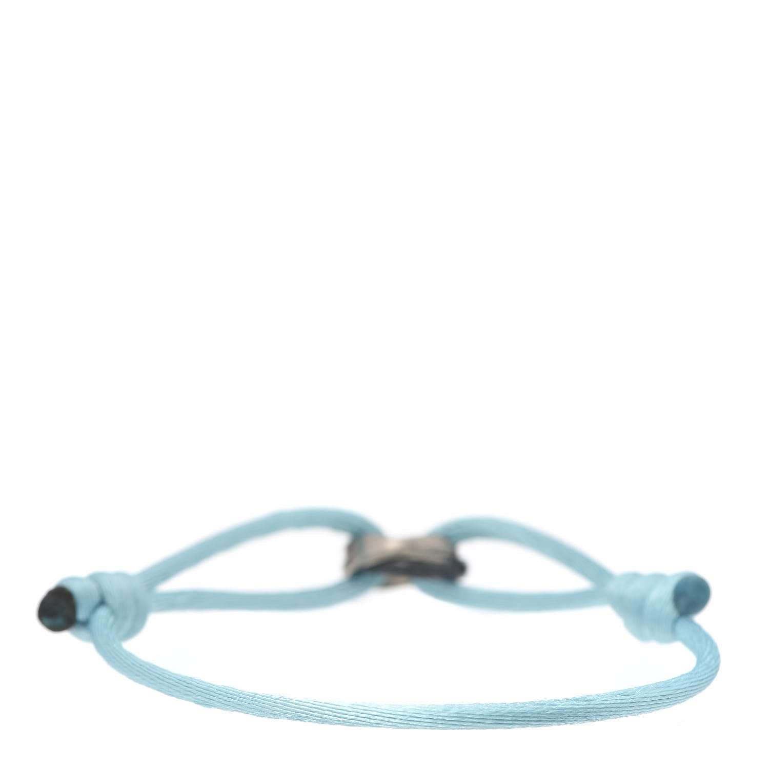 Cartier 18K White Gold Ceramic Trinity Cord Bracelet Sky Blue 3 of 6
