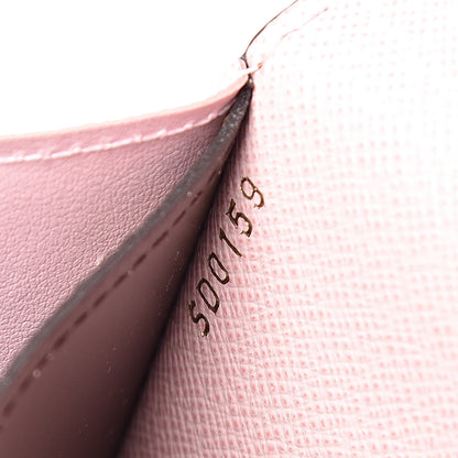 Louis Vuitton Damier Ebene Emilie Wallet Rose Ballerine 7 of 8