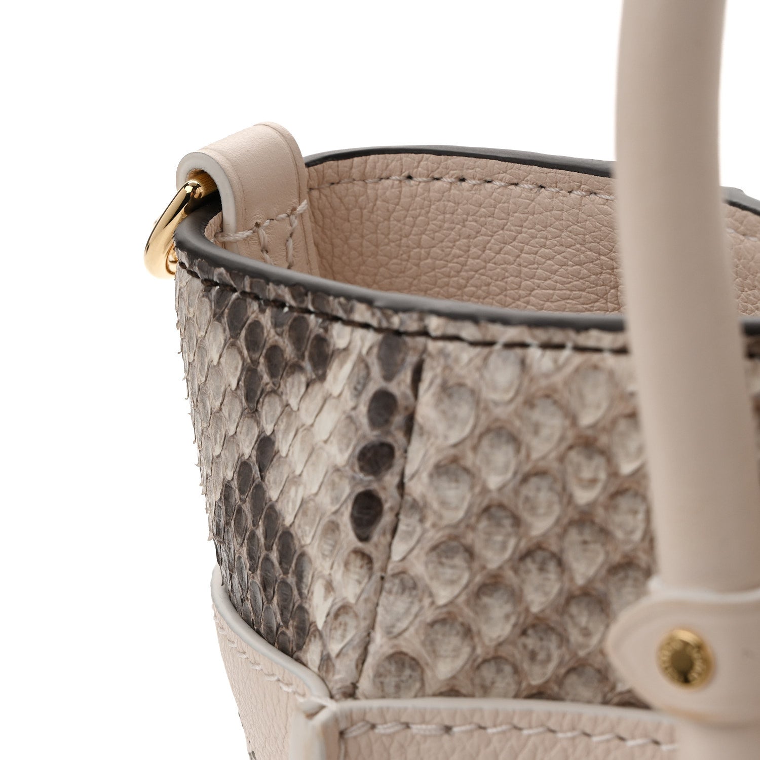 Louis Vuitton Calfskin Karung Snakeskin Mahina On My Side PM Quartz White 13 of 14