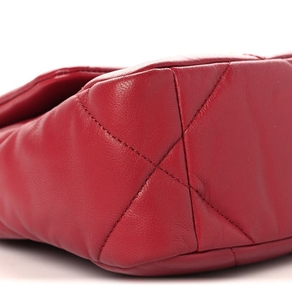 Chanel Lambskin Quilted Medium Chanel 19 Flap Red 9 of 10