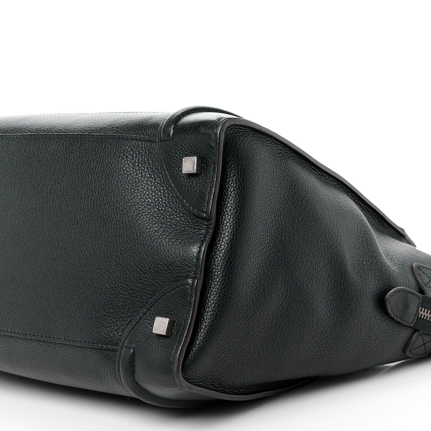Drummed Calfskin Mini Luggage Black