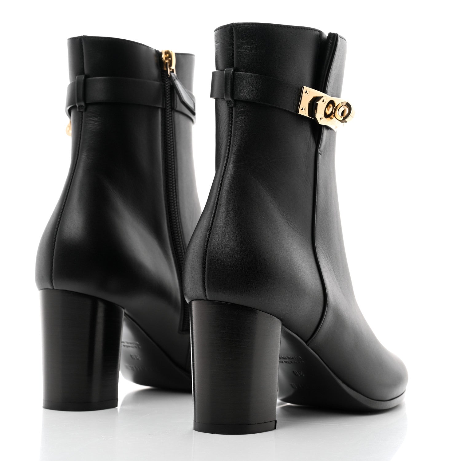 Hermes Calfskin Saint Germain Ankle Boots 38 Black 4 of 9
