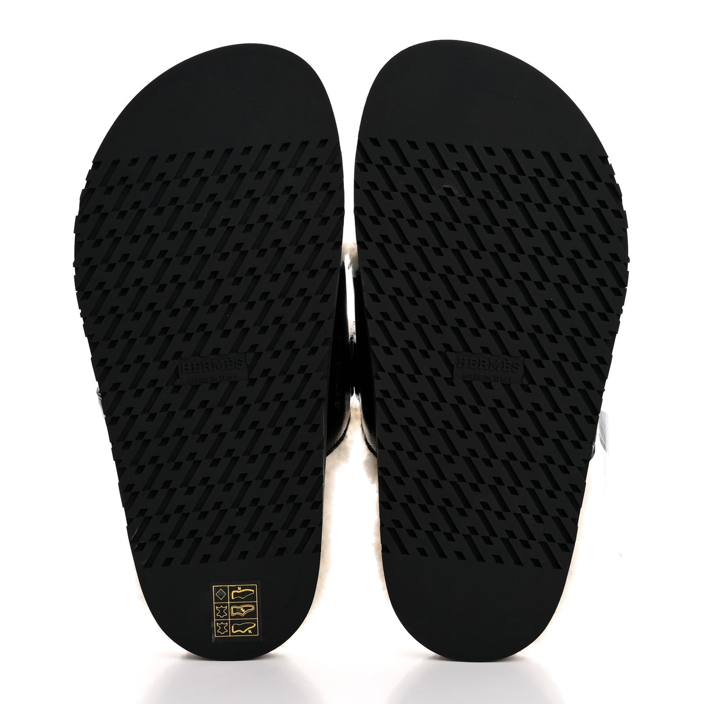 Glazed Nappa Woolskin Womens Chypre Sandals 36 Black Ecru