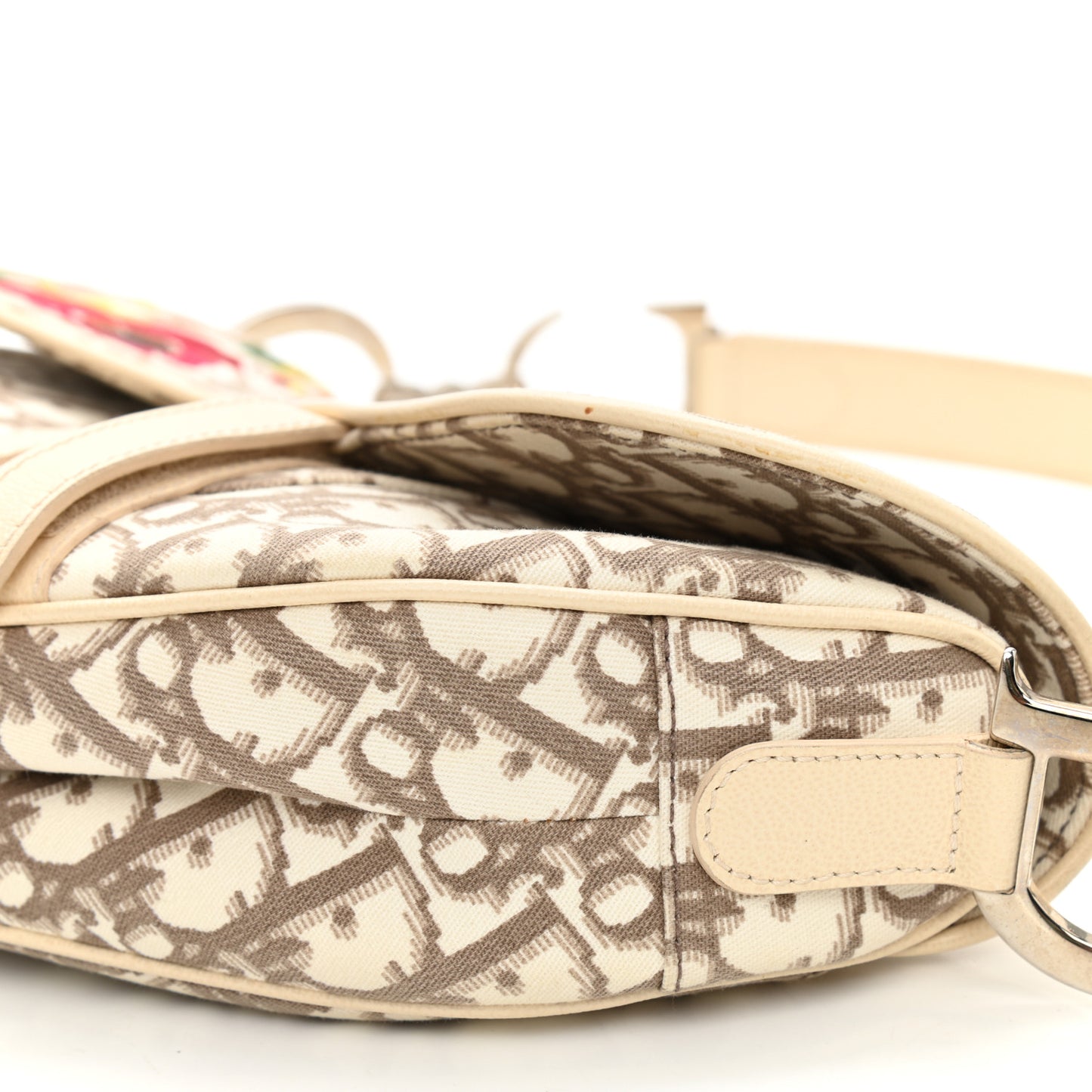 Monogram Vintage Flowers Saddle Bag Beige