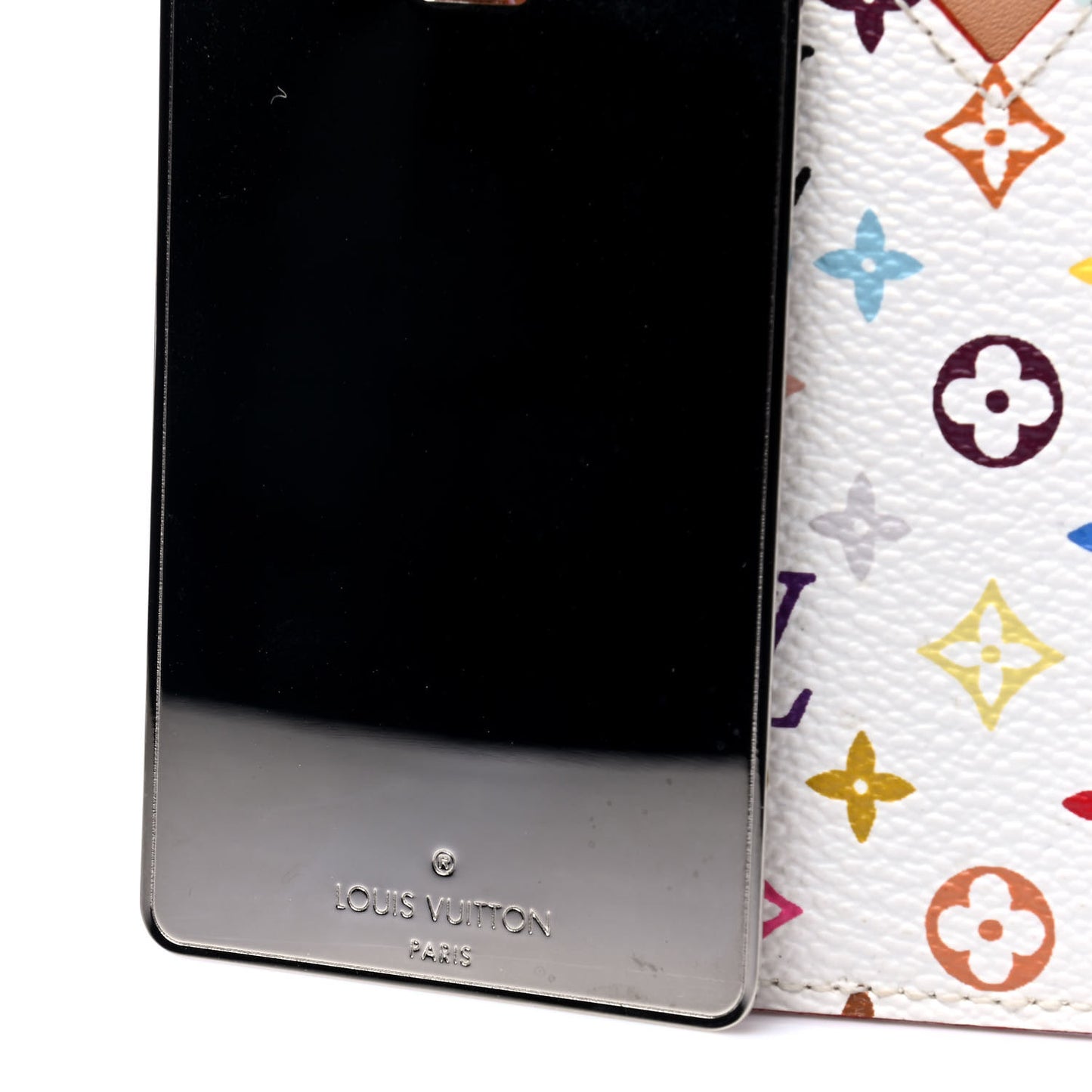 Monogram Multicolor Mirror and Case Pouch White