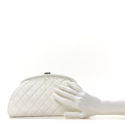 Chanel Caviar Quilted Timeless Clutch White 2 of 10