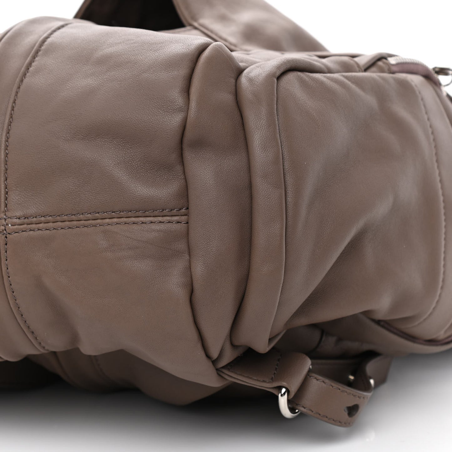 Lambskin Marti Backpack Latte Rhodium Hardware
