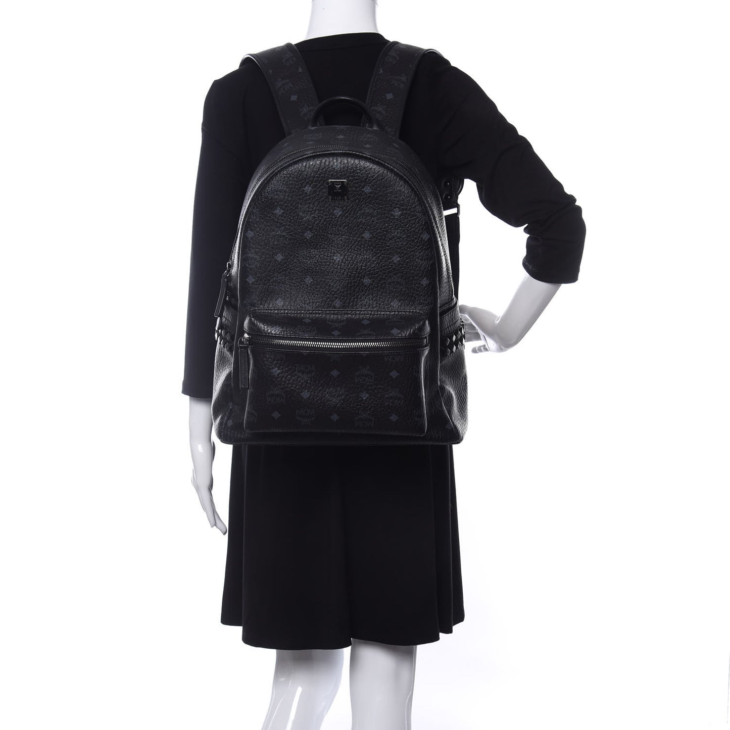 Visetos Medium Side Studs Stark Backpack Black