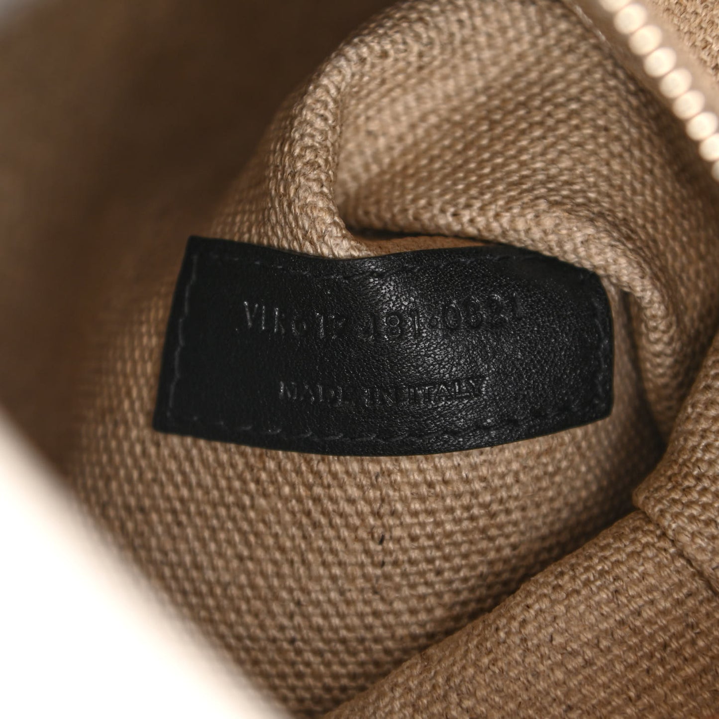 Linen Calfskin Small Rive Gauche Tote Greggio Natural