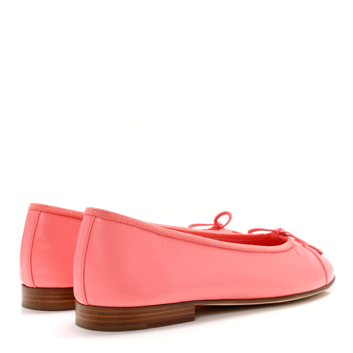 Chanel Goatskin Cap Toe CC Ballerina Flats 39 Pink 4 of 12