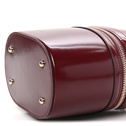 Gucci Patent Leather Bamboo Mini Vanity Bag Burgundy 10 of 10