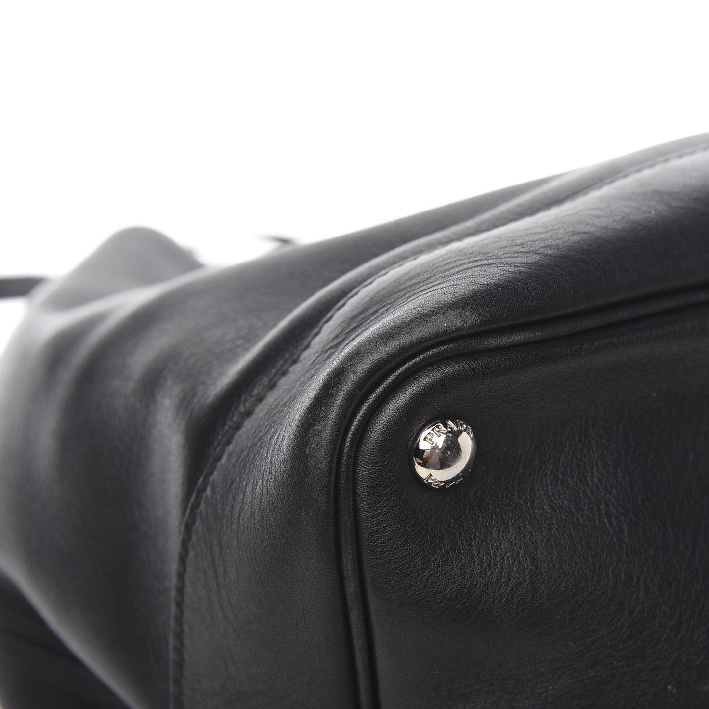 City Calfskin Sport Bucket Bag Black