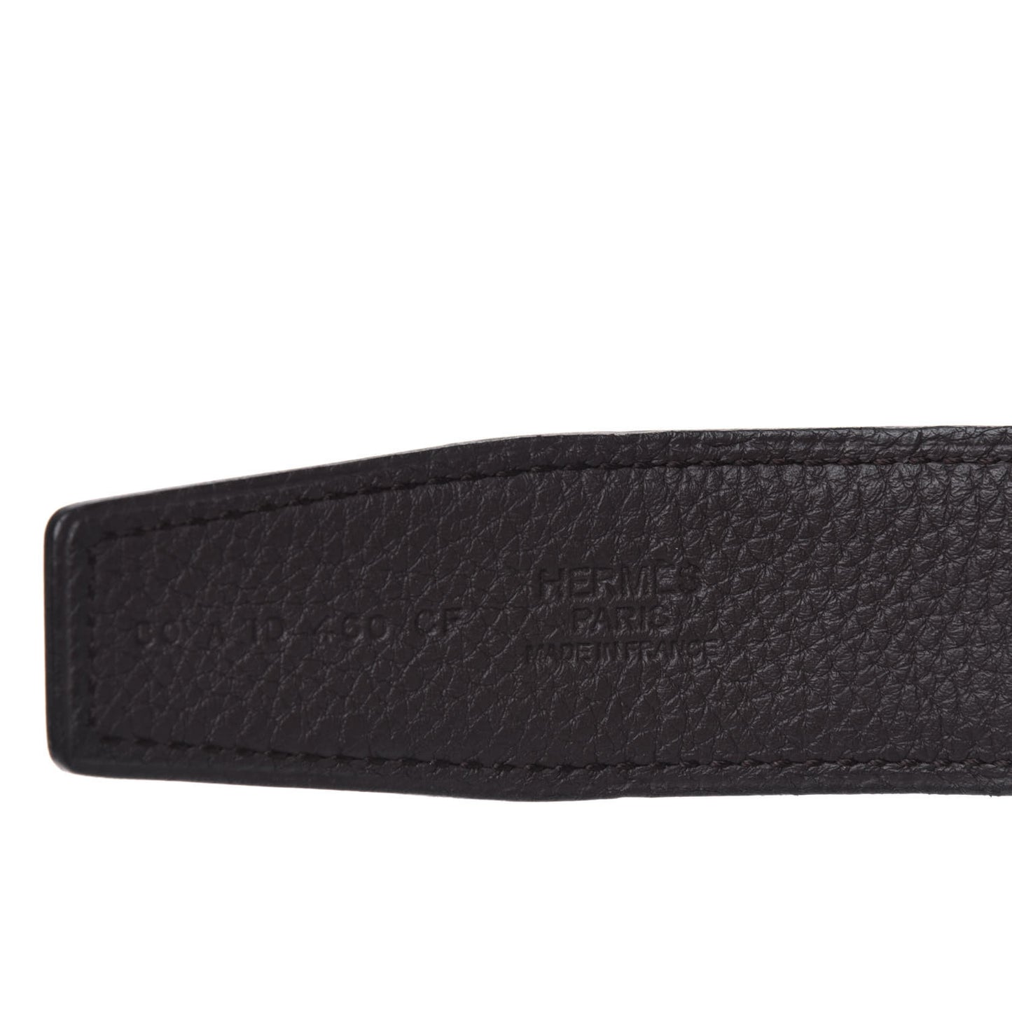 Box Taurillon Clemence 32mm Belt 80 Black Chocolate