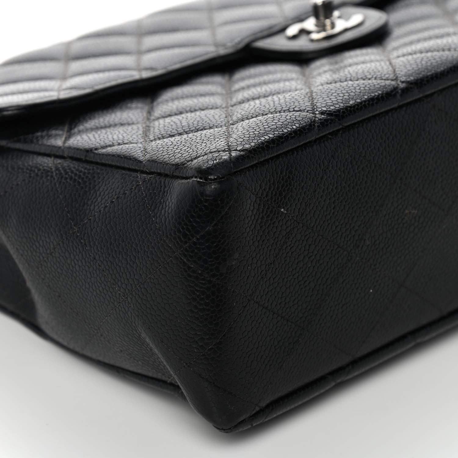 Chanel Caviar Quilted Jumbo Single Flap Black 9 of 10