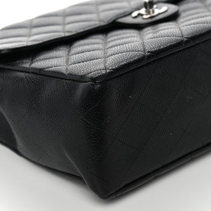 Chanel Caviar Quilted Jumbo Single Flap Black 9 of 10