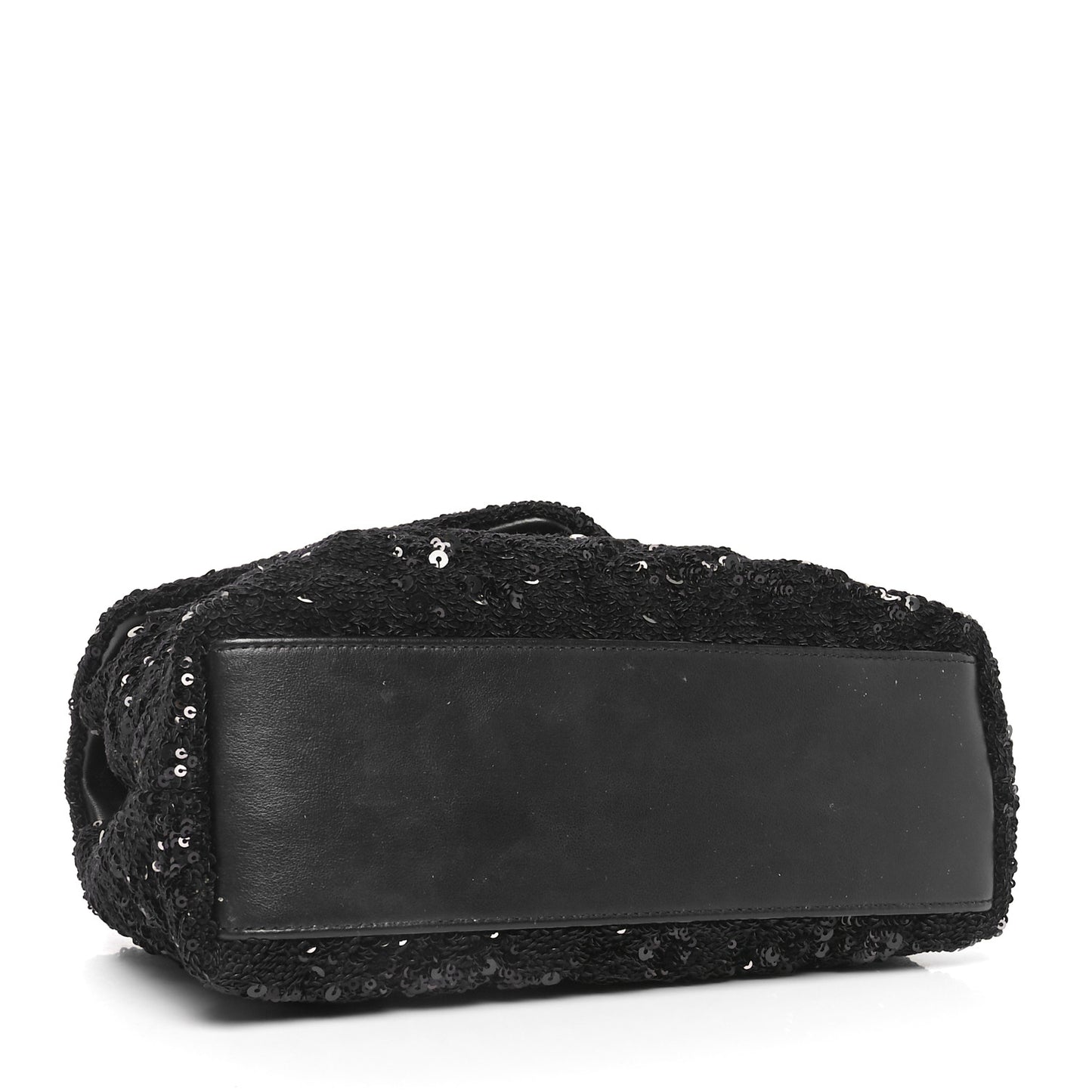 Sequin Y Quilted Monogram Small Loulou Chain Satchel Black